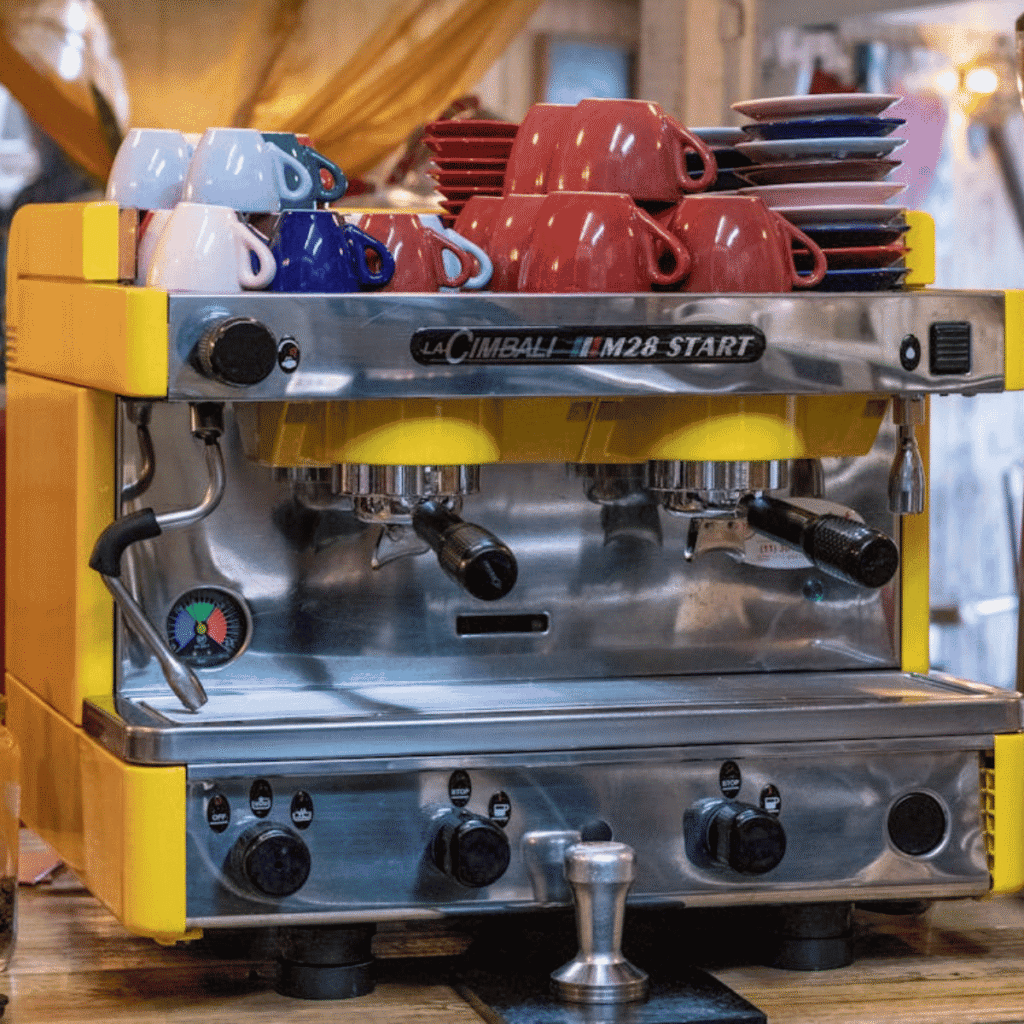 Espresso machine setup for brewing Guatemalan coffee highlighting rich extraction methods and specialty coffee preparation